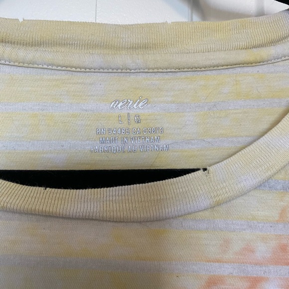 🎉5/$30 - Aerie striped tie-dye cropped tee - Picture 3 of 4